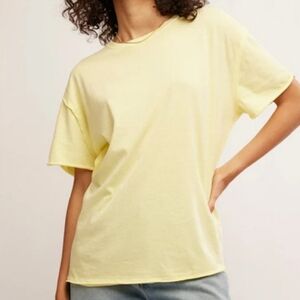 Free People Nina t-shirt in yellow finch